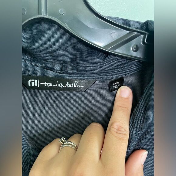 Travis Mathew Zinnia Black Polo Shirt Short-Sleeved Pima Cotton Blend Sz 3XL - Picture 2 of 5